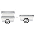 Food Storage Container with Lid, Leak Proof Snap Lock, BPA Free